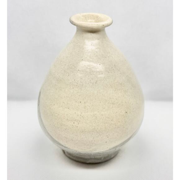 Petite Japanese Ceramic Vase – Cream White Glaze - Picture 6 of 13